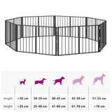 Dog Gate 8 pcs Black 100 x 60 cm Galvanised Steel 891999