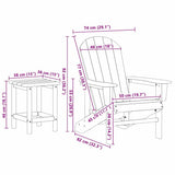 Garden Chair 3 pcs Light Grey Polyethylene 3335833