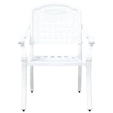 Garden Dining Set 5 pcs White Aluminium 3334686