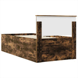 Bed Frame with Headboard Smoked Oak 90 x 190 cm Engineered Wood 3408617