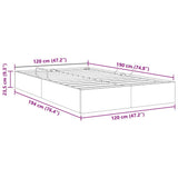 Storage Bed with Mattress Black 120 x 200 cm Fabric 3370000