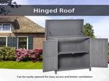 Small Shed, Wooden Garden Shed with Openable Hinged Roof and Removable Shelf, Outdoor Tool Storage T3398P322187