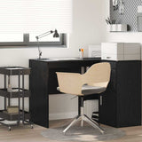 Desk with Shelf Black Oak 102 x 50 x 75 cm Engineered Wood 869539