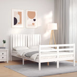 Bed Frame without Mattress White Small Double Solid Wood 3194737