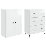 Cabinet Set 2 pcs High Gloss White 66 x 34.5 x 90 cm 3416884