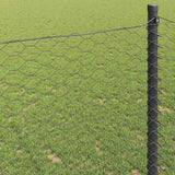 Hexagon Fence Grey 0.4 x 100 m PVC 42005589