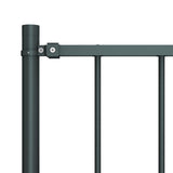 Fence Panel with Posts Powder-coated Steel 1.81x1 m Anthracite 145213