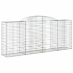 Arched Gabion Baskets 12 pcs 300x50x120/140 cm Galvanised Iron 3146729