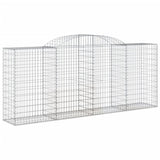 Arched Gabion Baskets 12 pcs 300x50x120/140 cm Galvanised Iron 3146729