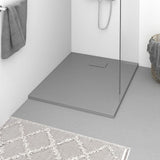 Shower Base Tray SMC Grey 100x80 cm 148935