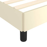 Bed Frame with Headboard without Mattress Cream 140x190 cm 347497