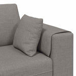 Fabric Sofa with Cushion Taupe 208 cm Fabric 3335148