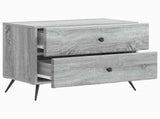 Bedside Cabinet Grey Sonoma 62 x 34.5 x 47.5 cm Engineered Wood 895471