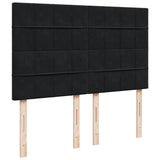 Box Spring Bed with Mattress Black 140x190 cm Velvet 3290908