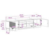 5 Piece LED TV Cabinet Artisan Oak Engineered Wood 3416852