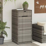 Garden Storage Cabinet Grey 55x55x111 cm Poly Rattan 365561