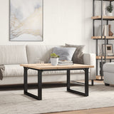 Coffee Table O-Frame 80x80x45.5 cm Solid Wood Pine and Steel 3282729
