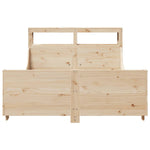 ZNTS Bed Frame without Mattress 150x200 cm King Size Solid Wood Pine 3306456