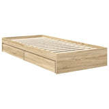 Storage Bed with Drawer Sonoma Oak 90 x 190 cm Engineered Wood 3412730
