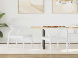 Dining Chair 2 pcs White and White Solid Rubber Wood 42020417