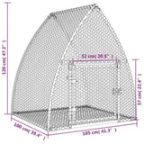 Rabbit Hutch Silver 105x100x120 cm Galvanised Steel 3281527