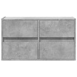 TV Wall Cabinet with LED Lights Concrete Grey 80x31x45 cm 852288