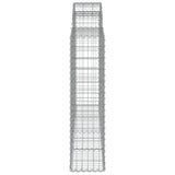 Arched Gabion Baskets 6 pcs 200x30x120/140 cm Galvanised Iron 3146135