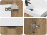 Bathroom Vanity Unit with Tap Artisan Oak 45.5 x 22.5 x 84 cm 889432