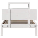 Bed Frame with Headboard without Mattress White 75x190 cm Small Single 3306071