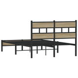 Bed Frame without Mattress Sonoma Oak 120x190 cm Small Double Engineered Wood 4017251