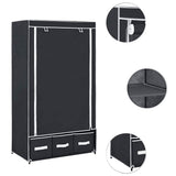Wardrobe Black 87x49x159 cm Fabric 282457