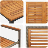 Garden Dining Set 5 pcs Grey Poly Rattan 3365497