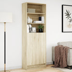 Highboard with LED Sonoma Oak 69x32.5x200 cm Engineered Wood 3307907