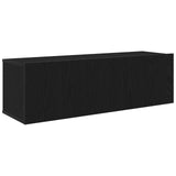 TV Cabinet Set 7 pcs Black Oak Engineered Wood 3332572