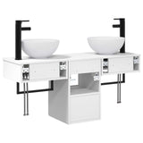 Bathroom Furniture Set 3 pcs White Engineered Wood 3405577