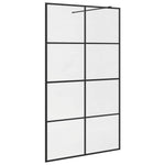 Walk-in Shower Wall with Clear ESG Glass 115x195 cm Black 151036