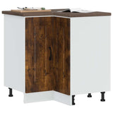 Kitchen Corner Base Cabinet Kalmar Smoked Oak Engineered Wood 853512