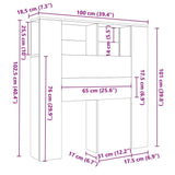 Headboard Cabinet Grey Sonoma Engineered wood Medium 817265
