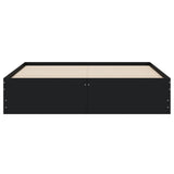 Bed Frame with Drawers without Mattress Black 140x200 cm 3207274