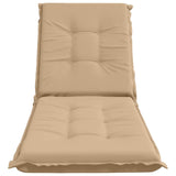 Sunlounger Cushion GEMERT 100% Polyester Sand 190 x 60 x 9 cm 947373
