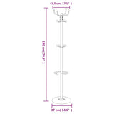 Coat Stand with Umbrella Holder White 180 cm Powder-coated Iron 377102