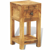 Nightstand with 1 Drawer Solid Mango Wood 241090
