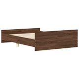Bed Frame without Mattress Brown Oak 150x200 cm King Size 3203760