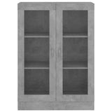 Vitrine Cabinet Concrete Grey 82.5x30.5x115 cm Engineered Wood 802754