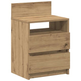 ZNTS Bedside Cabinet with 2 Drawers Artisan Oak 40x33x60 cm 858576