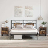 Bedside Cabinets 2 pcs Smoked Oak 40x35x50 cm Engineered Wood 830647