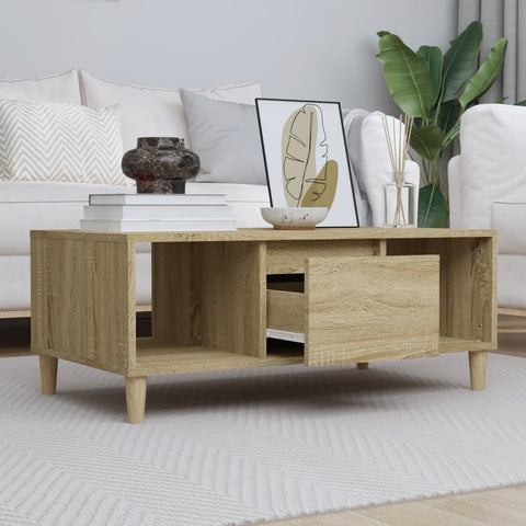 ZNTS Coffee Table Sonoma Oak 90x50x36,5 cm Engineered Wood 821063