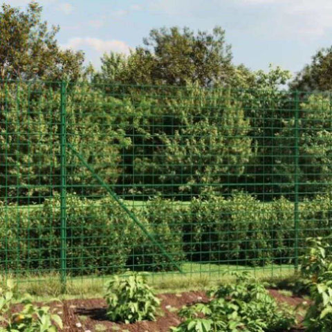 Wire Mesh Fence with Flange Green 2x25 m 154190