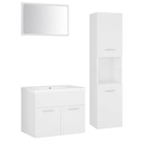 Bathroom Furniture Set White Engineered Wood 3071135
