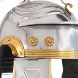 Roman Soldier Helmet Antique Replica LARP Silver Steel 286119